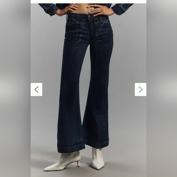 Pilcro Retro Flare Mid‑Rise Jeans • Dark Wash • Size 30 - Picture 4 of 12